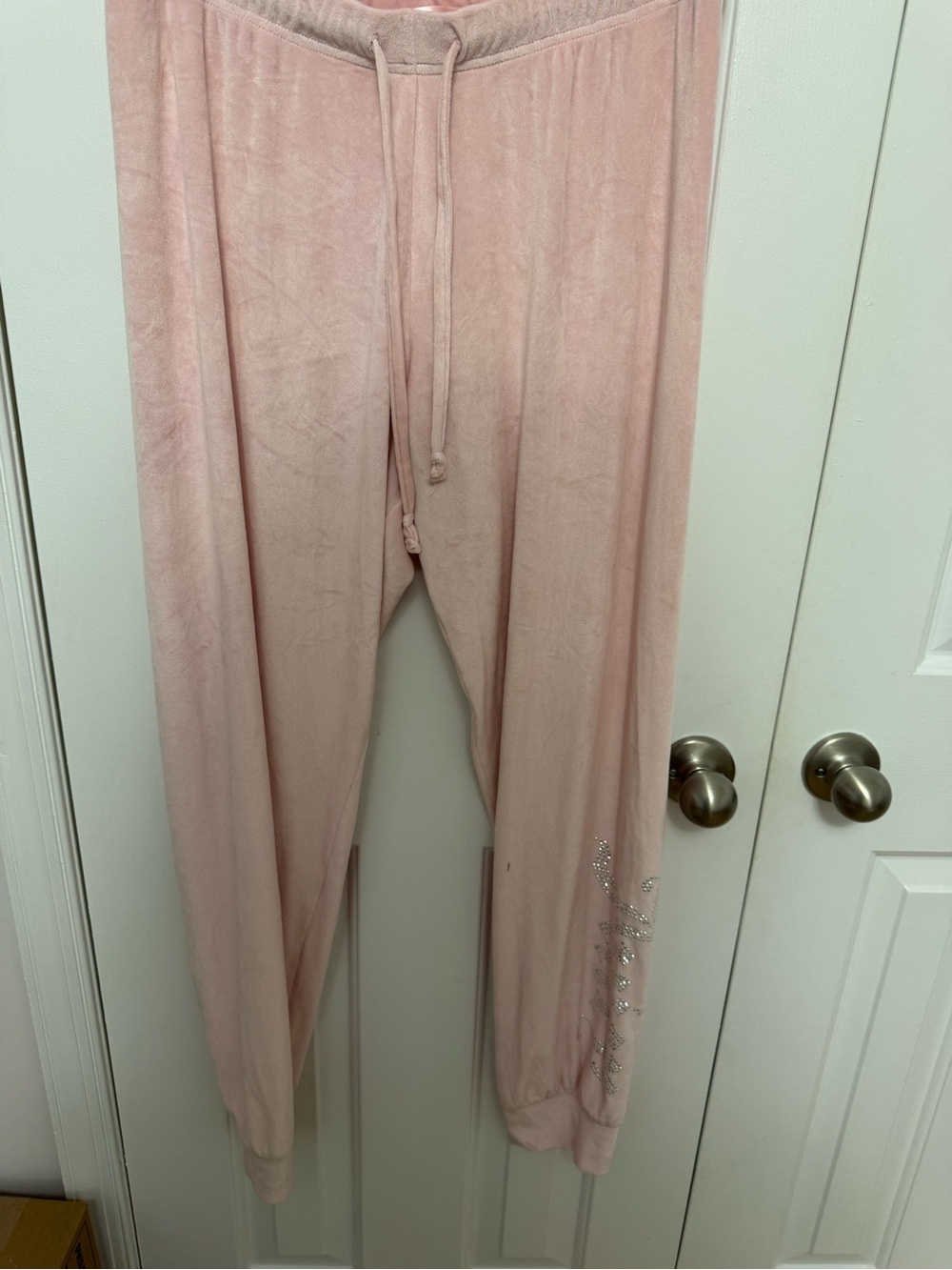 Juicy Couture Rhinestone Logo Jogger Sweatpants Size Medium